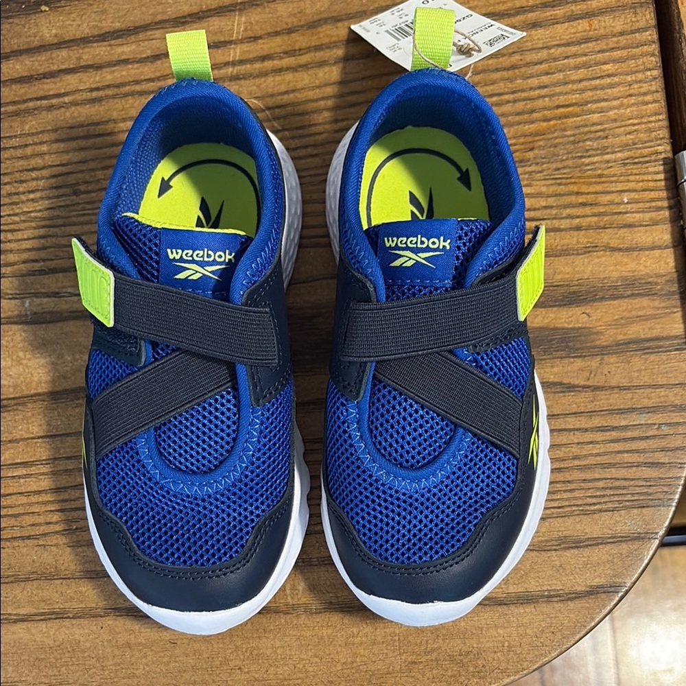 Reebok Kids Sneakers in Blue with Neon Accents
